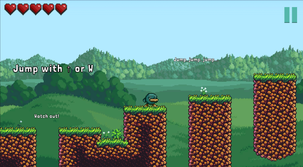WingLore Screenshot - Jumping platforms